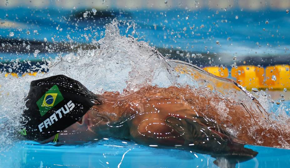 Bruno Fratus em ação durante a prova do 50m rasos -