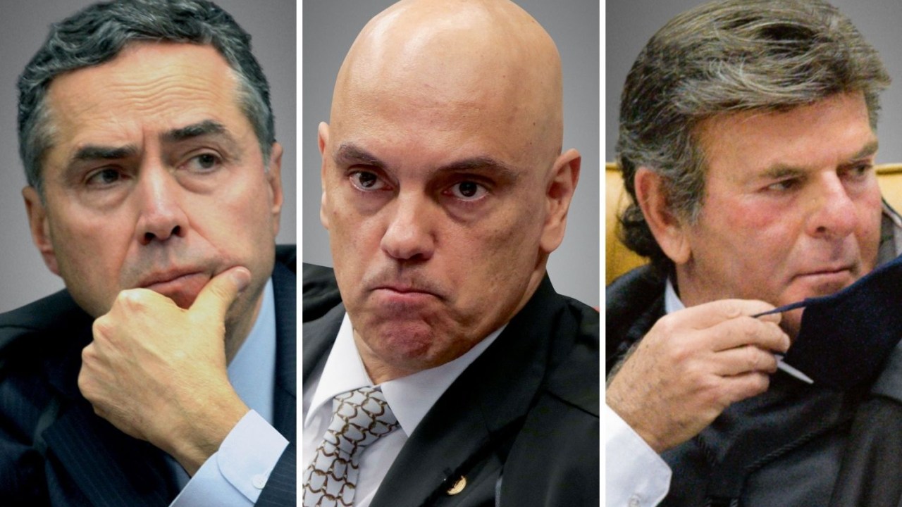 INDIGNAÇÃO - Barroso, Moraes e Fux: magistrados se movimentaram para preparar uma resposta incisiva às ofensas do presidente da República -
