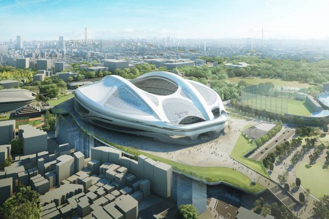 ZHA_Japan_National_Stadium Versão simplificada do projeto da Zaha -