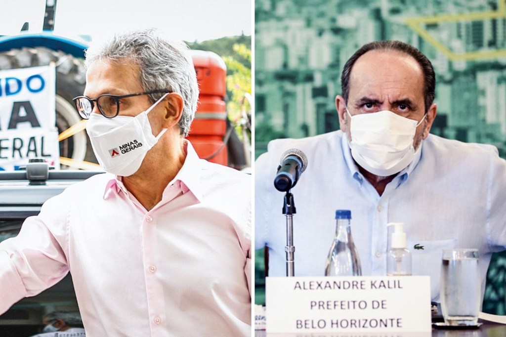 ESTRATÉGIA - Zema e Kalil: eleito na onda bolsonarista de 2018, o governador mineiro busca alguma distância do presidente, enquanto o prefeito de Belo Horizonte faz o mesmo em relação a Lula e Ciro -