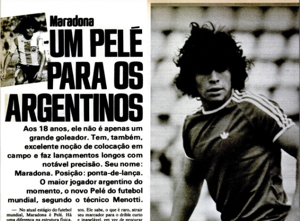 Maradona em edição da PLACAR de 1978