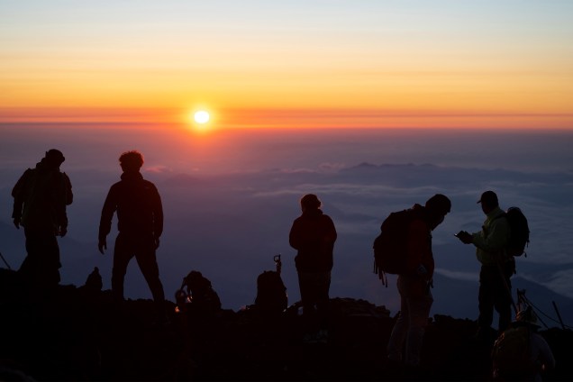 Nascer do sol no Monti Fuji -