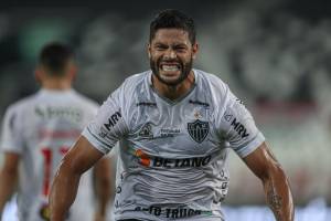 Hulk comemora o gol marcado pelo Atlético Mineiro -