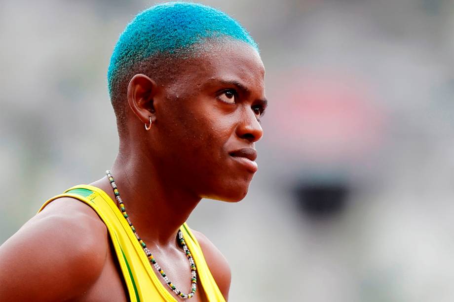 Shafiqua Maloney, de São Vicente e Granadinas, após a prova dos 800m femininos -