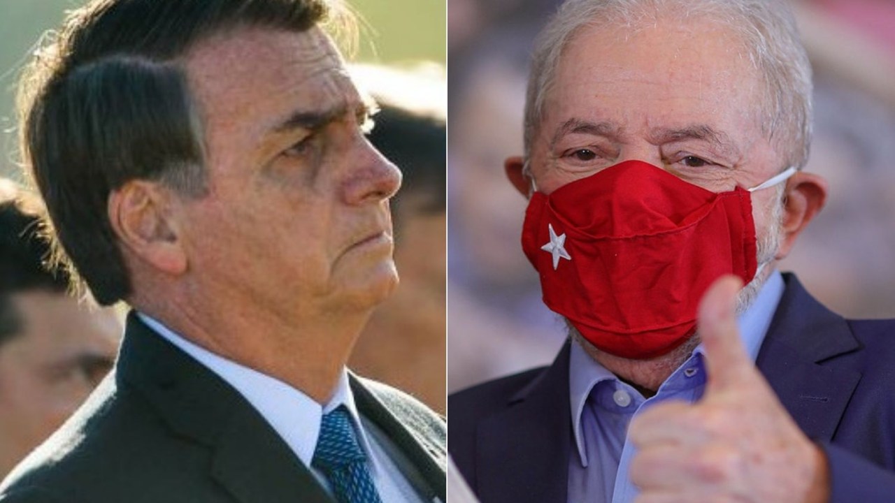 O presidente Jair Bolsonaro e o ex-presidente Luiz Inácio Lula da Silva