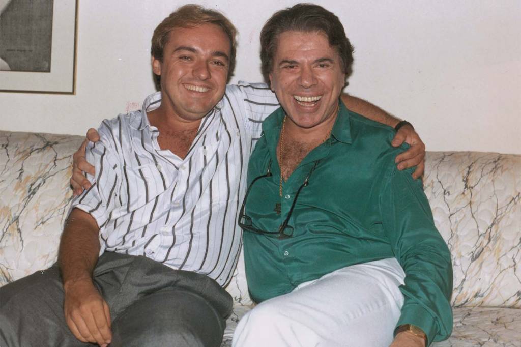 Gugu Liberato com Silvio Santos. 1988CrÈdito: JUVENAL PEREIRA Gugu Liberato com Silvio Santos, em 1988 -