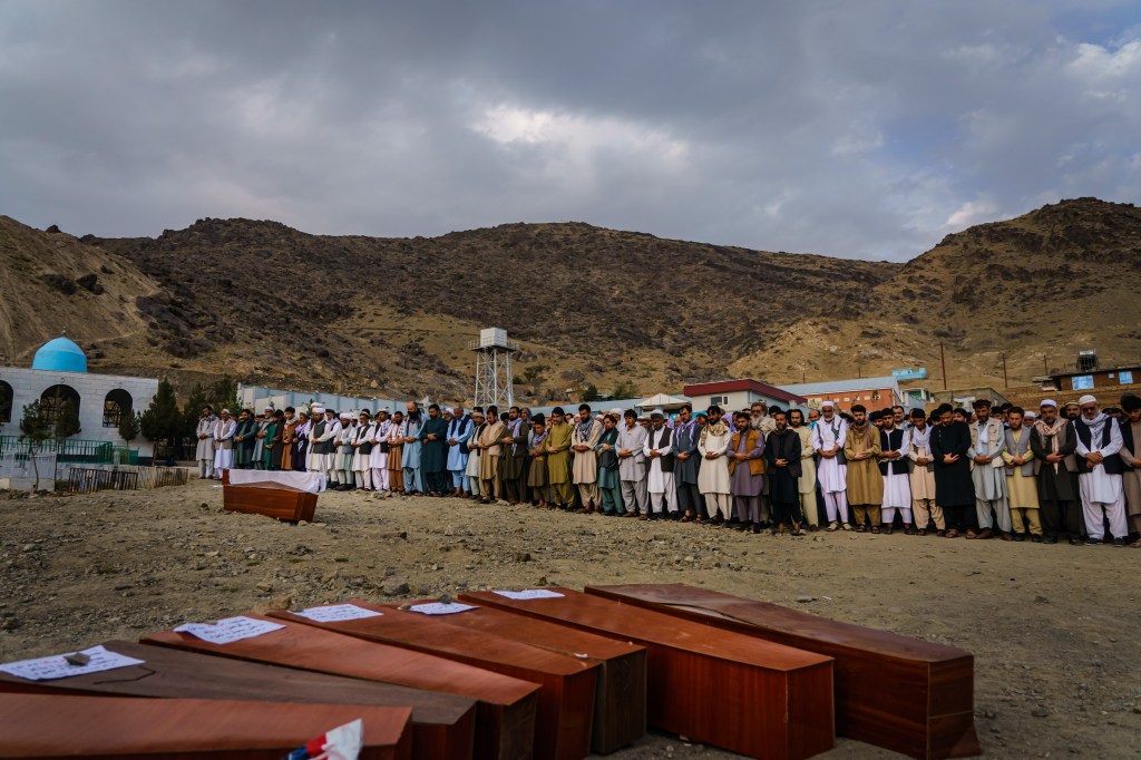 Funeral para vítimas deixadas por ataque com drone dos EUA em Cabul, no Afeganistão - 30/08/2021