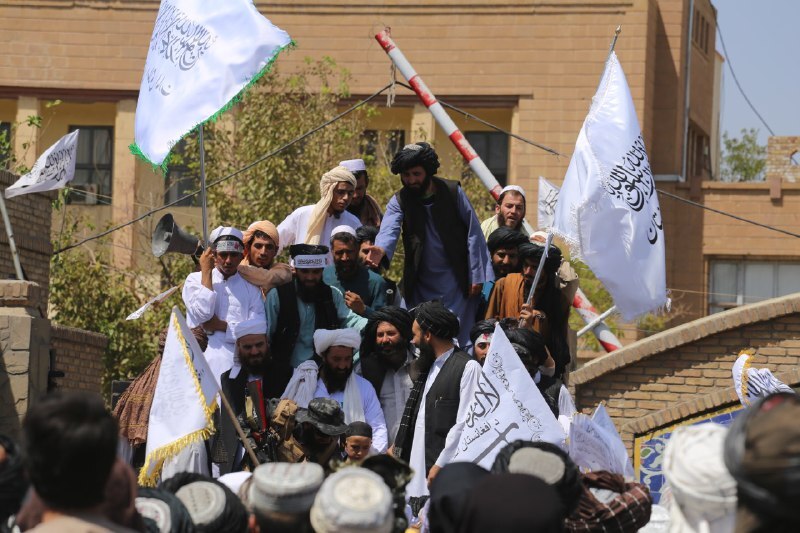 Completion of the U.S. withdrawal from Afghanistan Líderes do Talibã desfilam e fazem discurso à população na cidade de Herat - 31/08/2021