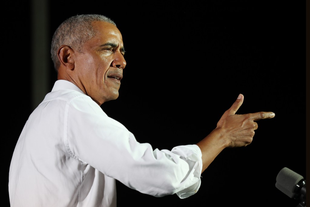 Ex-presidente americano Barack Obama durante evento em Miami, Flórida. 02/11/2020
