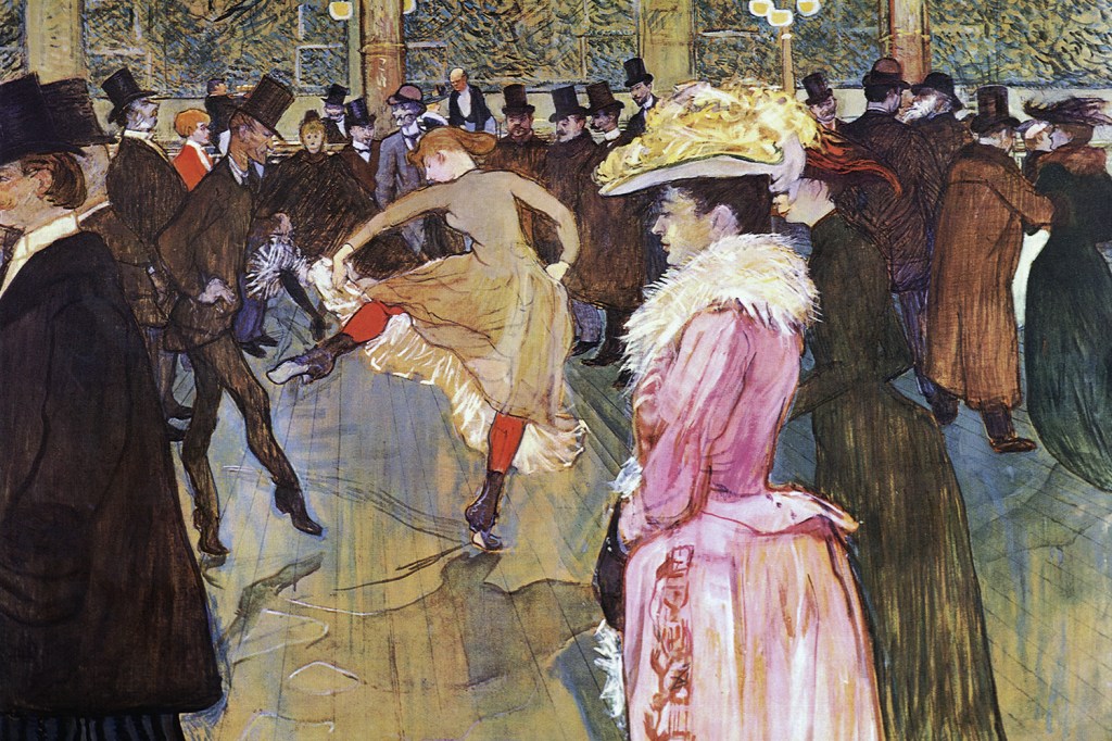 BRILHO - Baile parisiense, em tela de Henri de Toulouse-Lautrec: agitos sem fim -