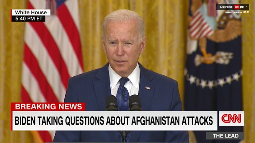 O presidente dos Estados Unidos, Joe Biden, faz discurso na Casa Branca após atentados terroristas em Cabul