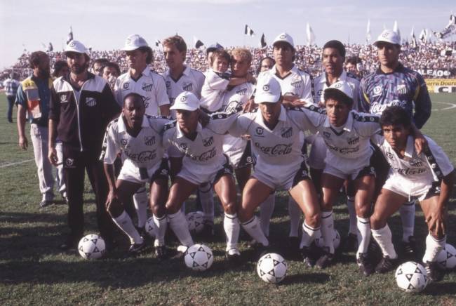 Equipe do Bragantino campeã paulista em 1990
