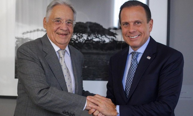 João Doria e o ex-presidente Fernando Henrique Cardoso durante encontro em 2019