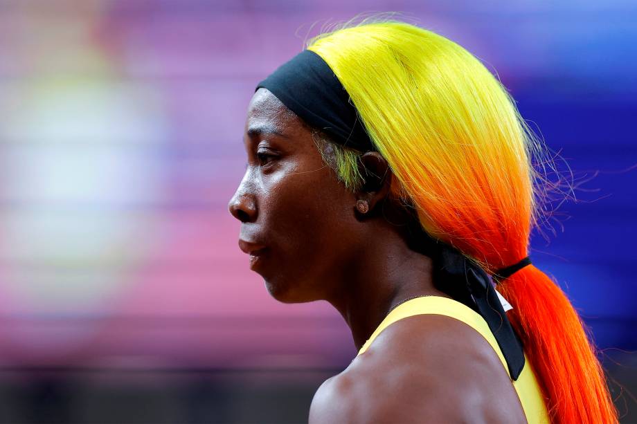 Shelly-Ann Fraser-Pryce, da Jamaica, após a semifinal dos 100m