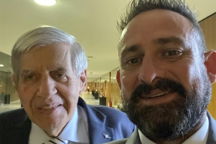 Turibio Torres com o ministro Augusto Heleno