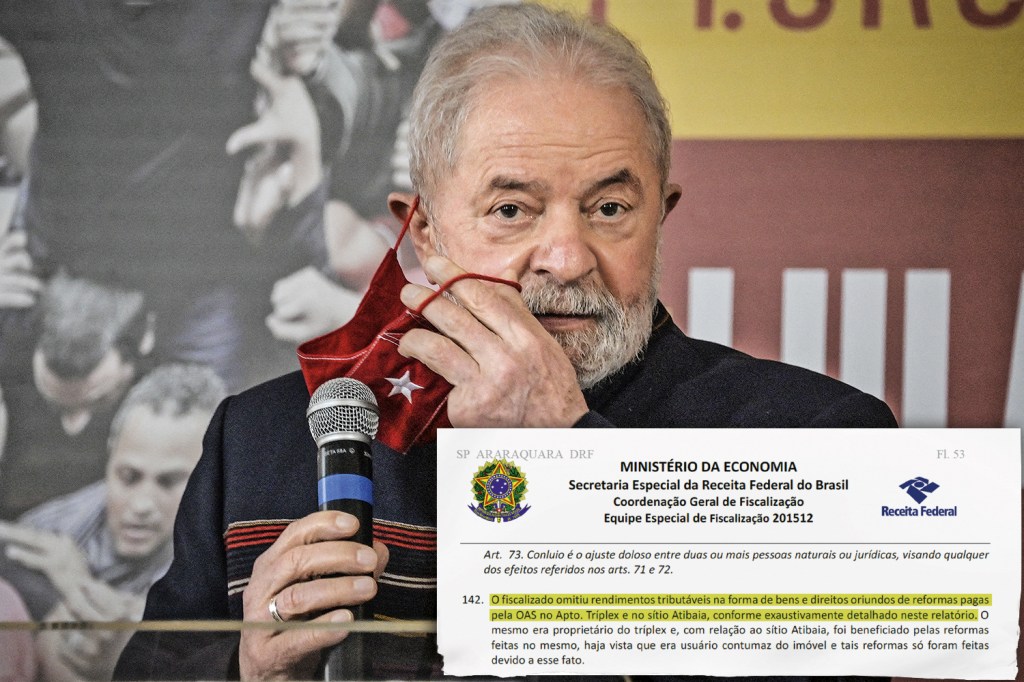 COBRANÇA - Lula: livre das condenações por corrupção, ele ainda enfrenta milionários processos tributários. Documento da Receita mostra que “o fiscalizado omitiu rendimentos” -