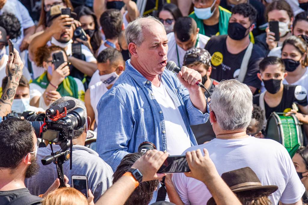 ManifestaÁ¿o contra Bolsonaro em S¿o Paulo ESTAGNADO - Ciro Gomes: campanha permanente que não se reflete nas pesquisas -