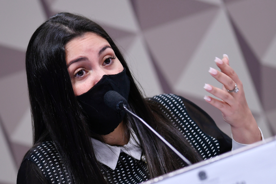 A advogada Bruna Morato durante depoimento à CPI da Pandemia - 28/09/2021 -