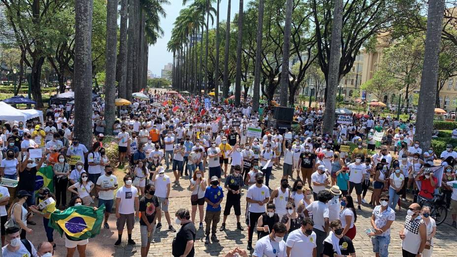 Ato na Praça da Liberdade, em Belo Horizonte