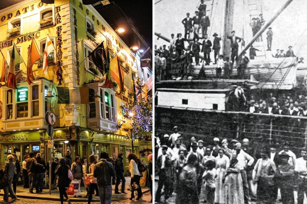 INVERSÃO DE FLUXO - Dublin e o Porto de Santos, em 1907: o país que recebia levas de estrangeiros é hoje a nação de onde partem milhões em busca de um futuro melhor em países como a Irlanda -