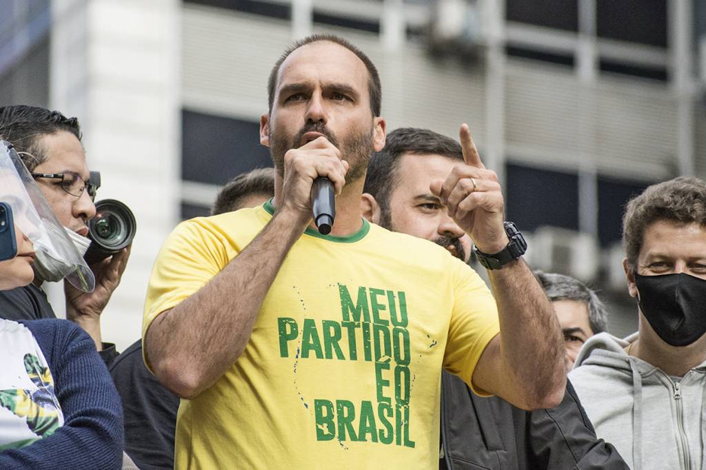 DE SAÍDA - Eduardo Bolsonaro: aliados do presidente devem deixar o PSL -