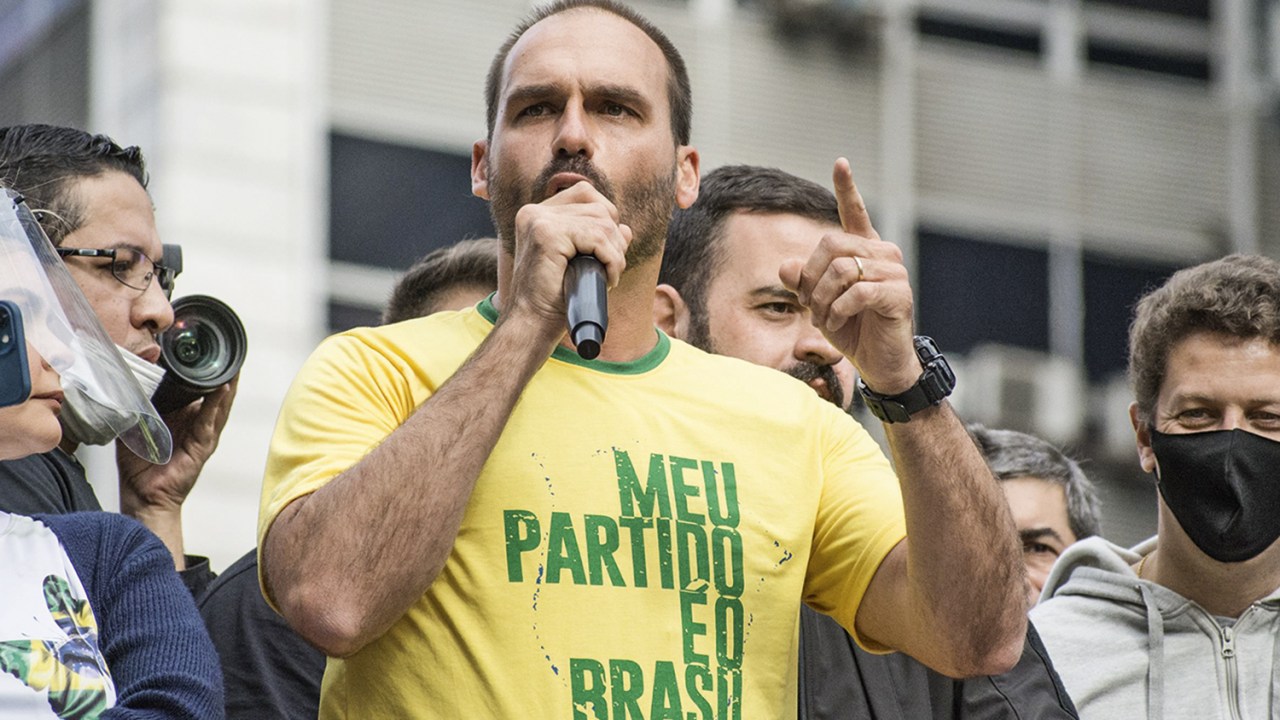 DE SAÍDA - Eduardo Bolsonaro: aliados do presidente devem deixar o PSL -