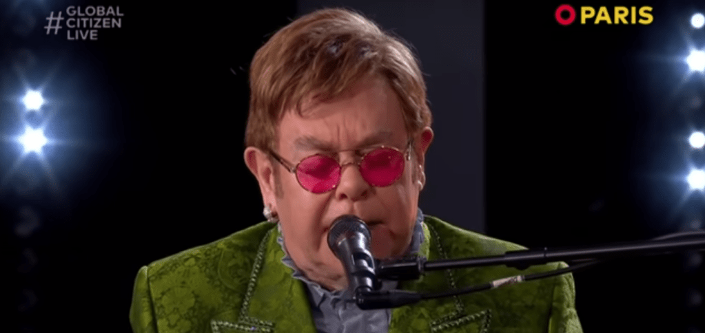 Show do Elton John no festival Global Citizen, em Paris