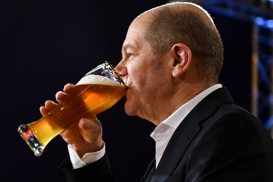 Chancellor candidate of the German Social Democrats (SPD) and German Minister of Finance Olaf Scholz