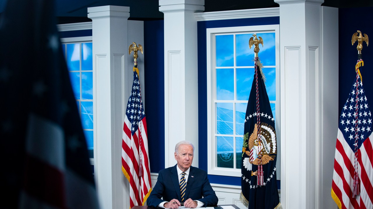 Presidente dos EUA, Joe Biden, durante Fórum de Grandes Economias sobre Energia e Clima, organizado pela Casa Branca. 17/09/2021