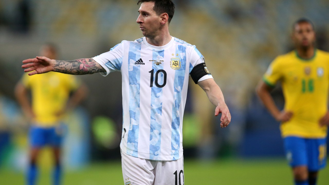 Lionel Messi na final da Copa América contra o Brasil