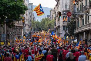 Demonstration In Barcelona Organized By The Anc On The Occasion Of The Diada