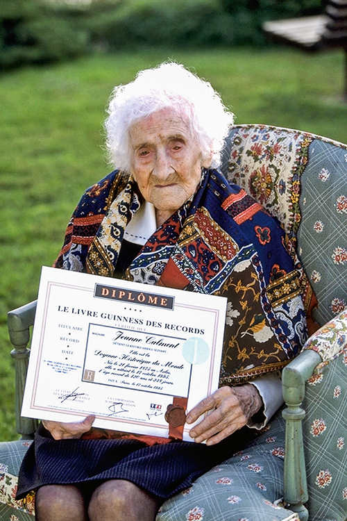 JEANNE CALMENT THE WORLD’S OLDEST PERSON RECORDISTA - Jeanne Calment (1875-1997): francesa fumava e bebia, mas viveu até os 122 anos -