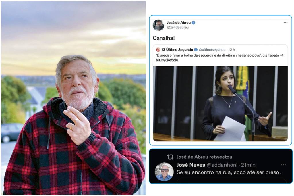 VALENTÃO - José de Abreu: no Twitter, o ator petista chamou a deputada de “canalha” e reproduziu mensagem com ameaças de agressão -