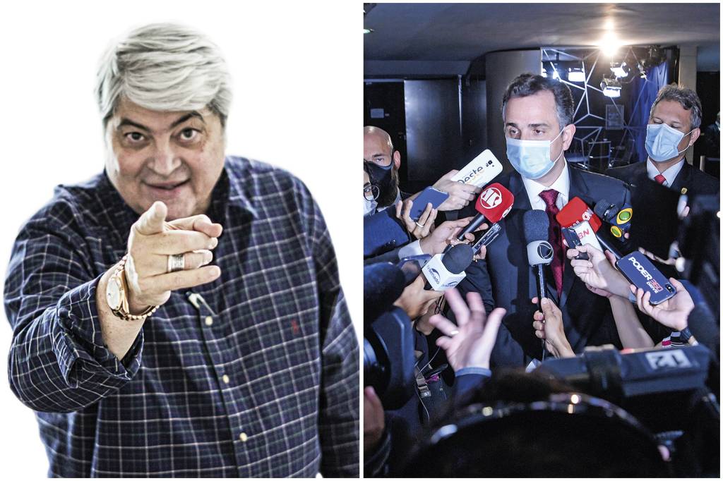 NO PÁREO - Datena e Pacheco: o apresentador e o comandante do Senado estão entre os presidenciáveis de PSL e DEM -