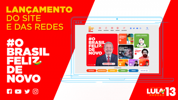 Campanha de Lula e Haddad lança o site “O Brasil Feliz de Novo”