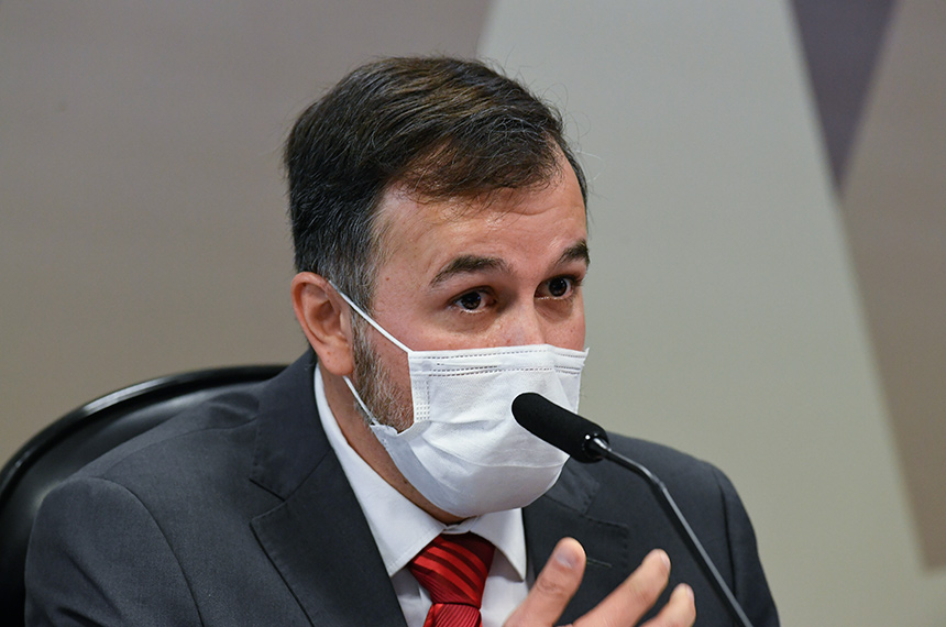 O auditor do TCU Alexandre Figueiredo Costa Silva Marques depõe na CPI da Pandemia, no Senado