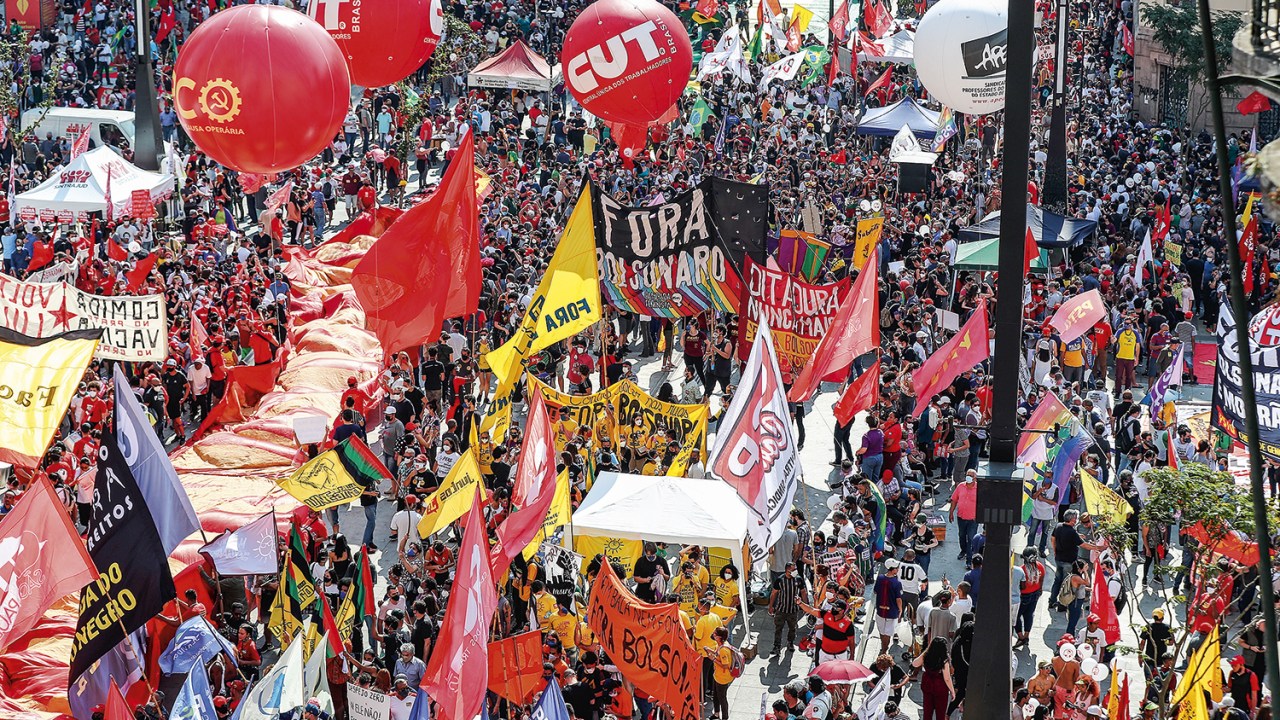 OUTRA COR - Protesto da esquerda em São Paulo: a organização pede que manifestantes usem branco no dia 12 -