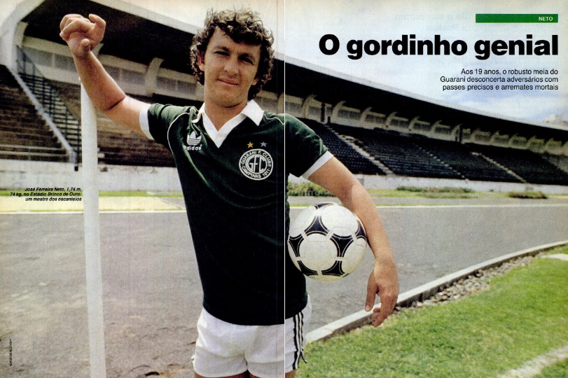 Neto, o "gordinho genial" do Guarani em edição de 1985