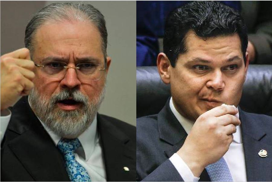 O procurador-geral da República, Augusto Aras, e o senador Davi Alcolumbre (DEM-AP)