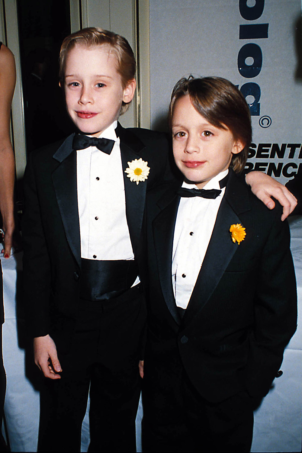 Macaulay Culkin e o irmão Kieran Culkin, em 1991 -