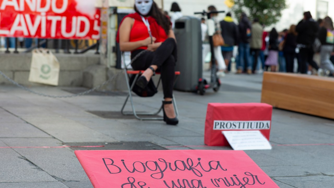 Performance To Demand The Abolition Of Prostitution In Spain