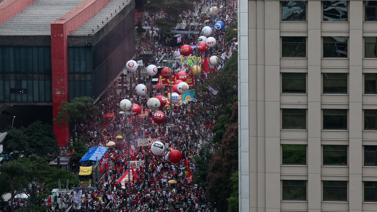 Protestos contra Bolsonaro na Avenida Paulista
