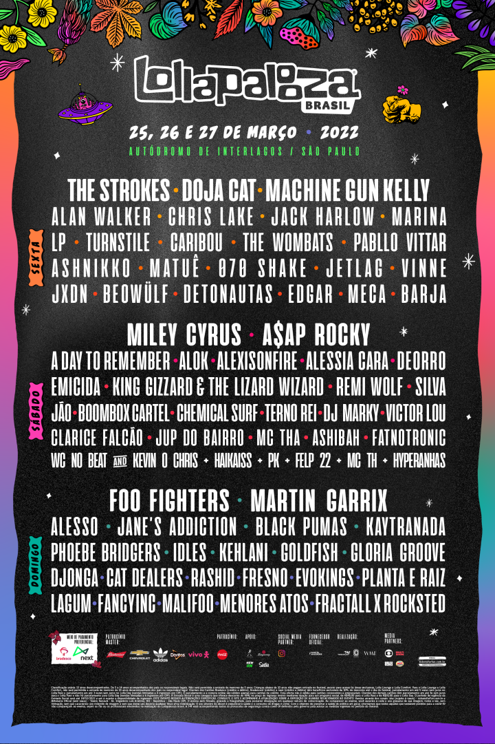 Foo Fighters, Strokes e Miley Cyrus estão no line-up do