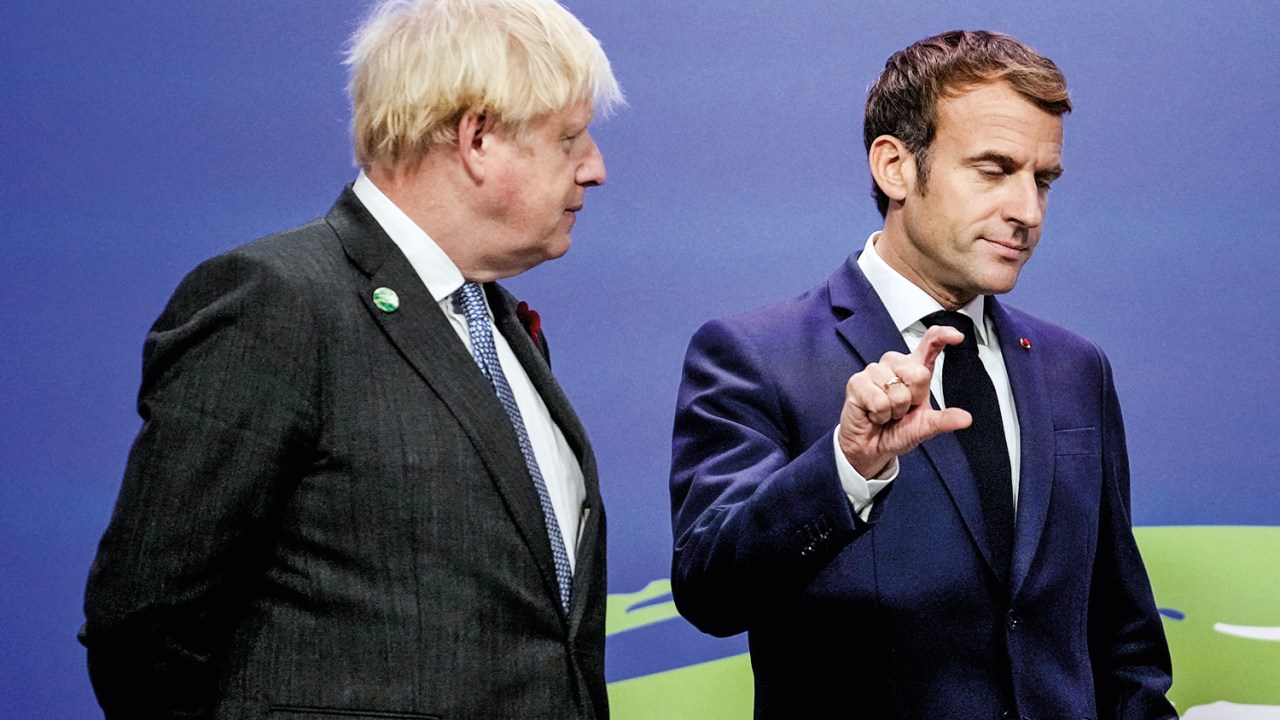 Boris Johnson e Emmanuel Macron -