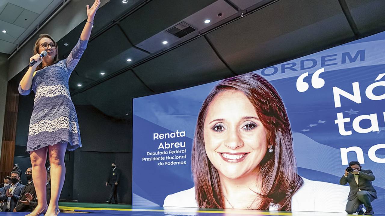 NO PALCO - Renata Abreu: esforço intenso nos bastidores para filiar Moro ao Podemos -