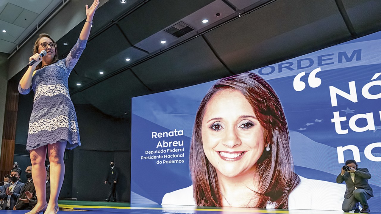 NO PALCO - Renata Abreu: esforço intenso nos bastidores para filiar Moro ao Podemos -