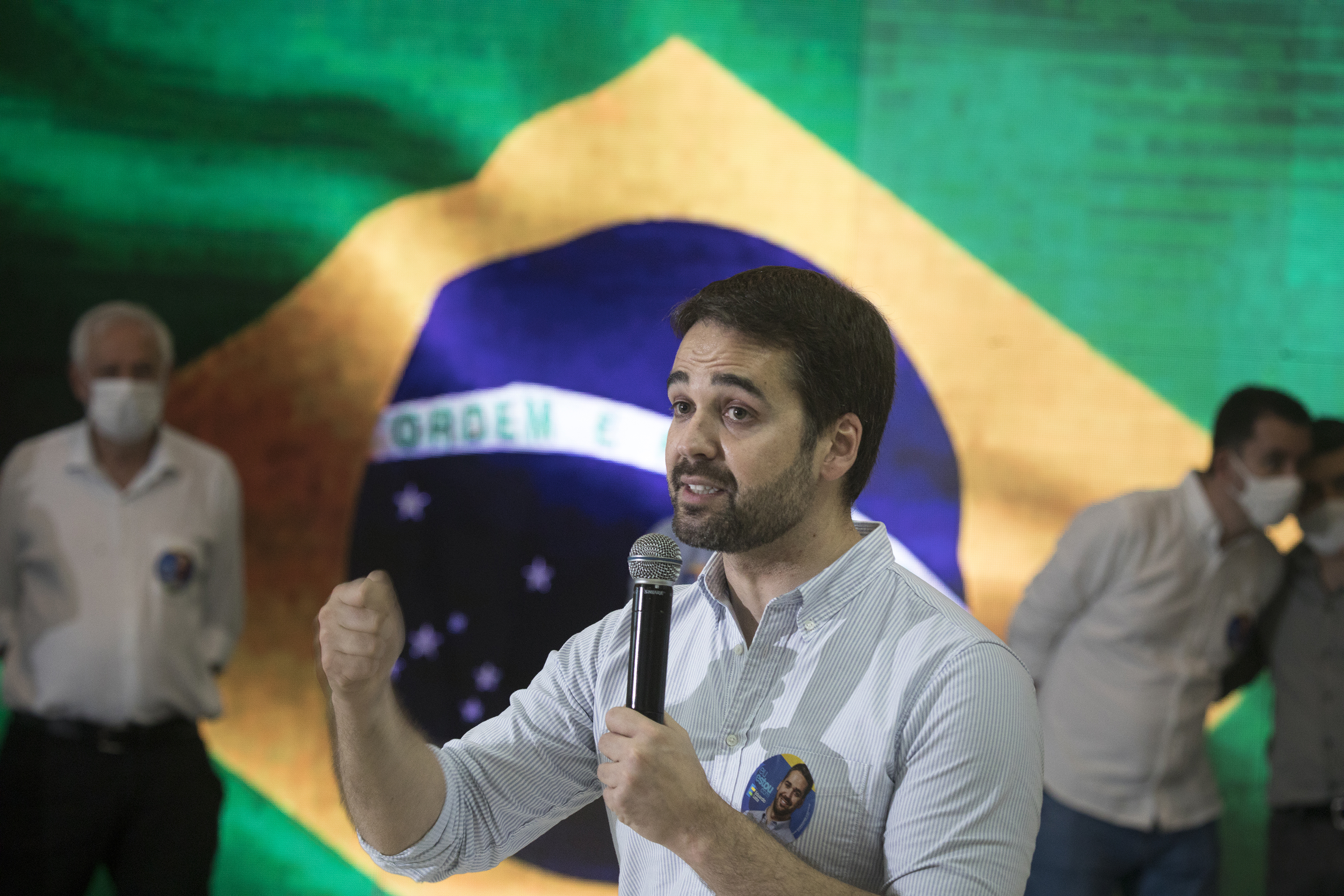 Eduardo Leite during the PSDB preview event, in São João da Boa Vista-SP -