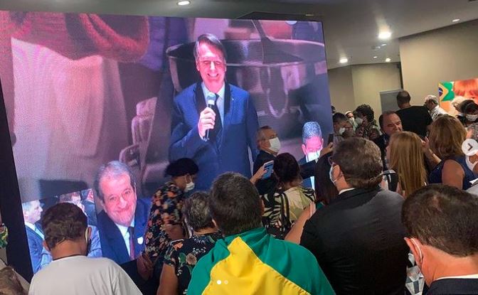Cerimônia de filiação de Bolsonaro ao PL