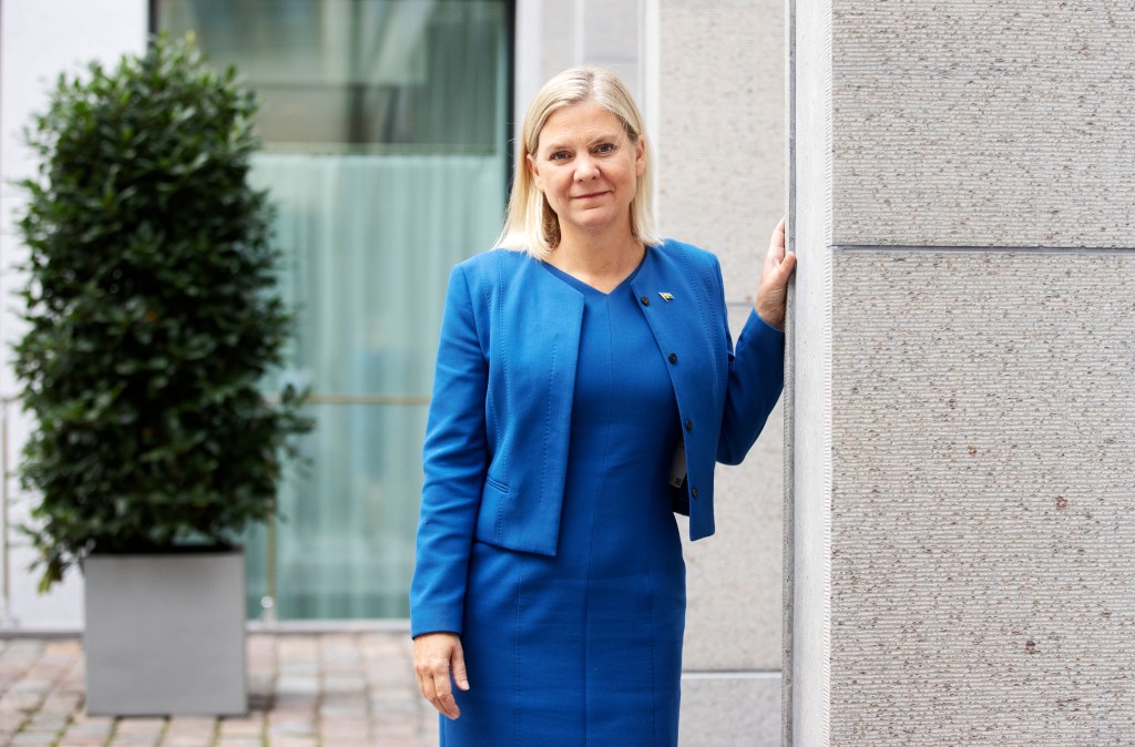 Magdalena Andersson, primeira ministra da Suécia: governo conta com apoio do Partido Social Democrata e acredita que país estará mais seguro com adesão à Otan