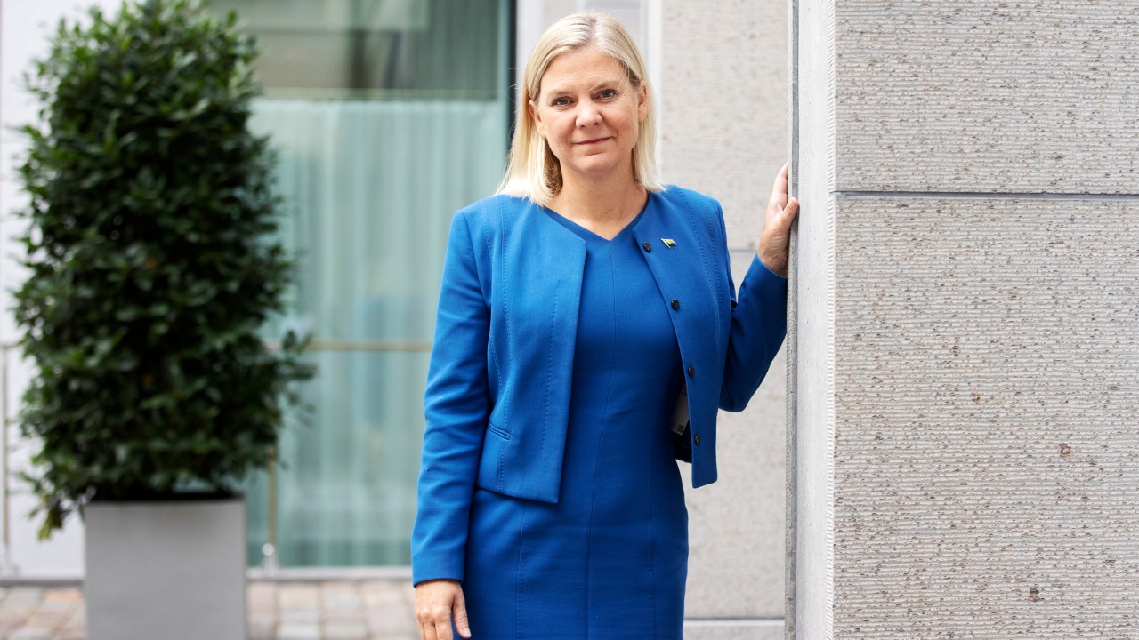 Magdalena Andersson, primeira ministra da Suécia: governo conta com apoio do Partido Social Democrata e acredita que país estará mais seguro com adesão à Otan